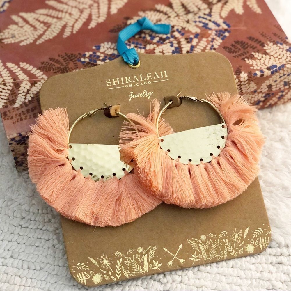 SHIRALEAH JEWELRY PEACH ANYA TASSEL EARRINGS